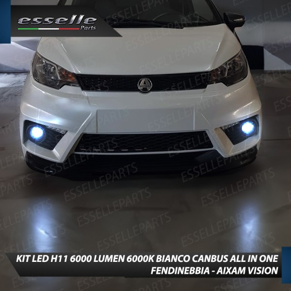 Kit Full LED H11 6000 LUMEN Canbus 6000K Bianco Fendinebbia AIXAM VISION