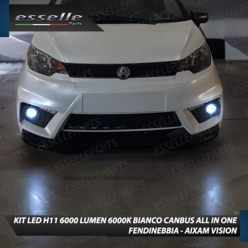 Kit Full LED H11 6000 LUMEN Canbus 6000K Bianco Fendinebbia AIXAM VISION