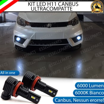 Kit Full LED H11 6000 LUMEN Canbus 6000K Bianco Fendinebbia AIXAM VISION