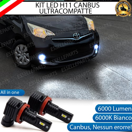 Kit Full LED H11 6000 LUMEN Canbus 6000K Bianco Fendinebbia TOYOTA VERSO S