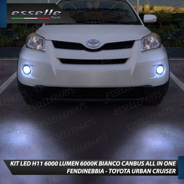 Kit Full LED H11 6000 LUMEN Canbus 6000K Bianco Fendinebbia TOYOTA URBAN CRUISER