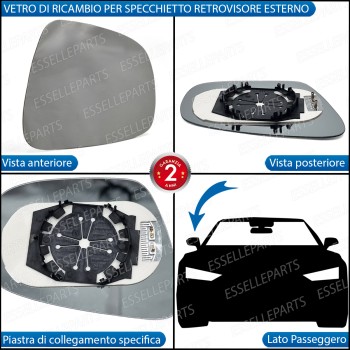 Specchietto Dacia Duster MK2 dal 2018 Retrovisore Lato Passeggero Destro Termico Riscaldabile