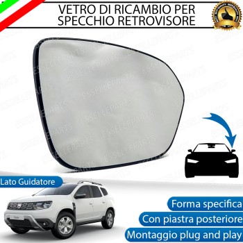 Specchietto Dacia Duster MK2 dal 2018 Retrovisore Lato Guida Sinistro Termico Riscaldabile