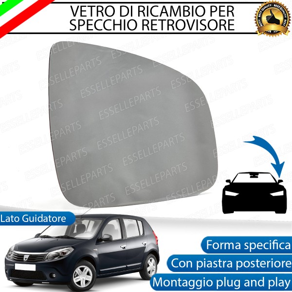 Specchietto Dacia Sandero dal 2008 al 2012 Retrovisore Lato Guida Sinistro
