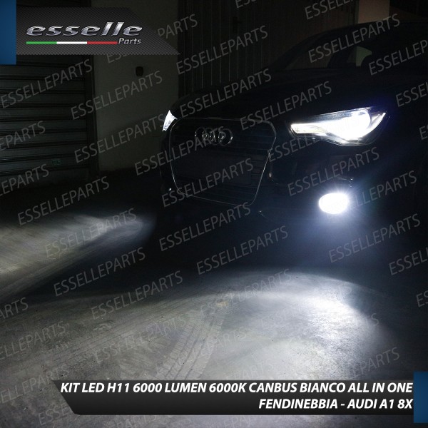 Kit Full LED H11 6000 LUMEN Canbus 6000K Fendinebbia AUDI A1 8x Pre-Restyling