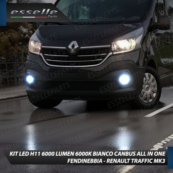 Kit Full LED H11 6000 LUMEN Canbus 6000K Bianco Fendinebbia RENAULT TRAFIC MK3