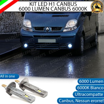 Kit Full LED coppia H1 6000 LUMEN Fendinebbia per RENAULT TRAFIC MK1