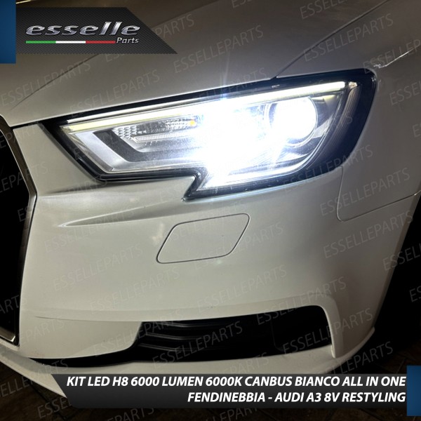 Kit Full LED H8 6000 LUMEN Canbus 6000K Fendinebbia AUDI A3 8V Restyling