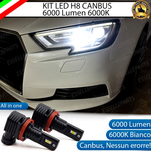 Kit Full LED H8 6000 LUMEN Canbus 6000K Fendinebbia AUDI A3 8V Restyling