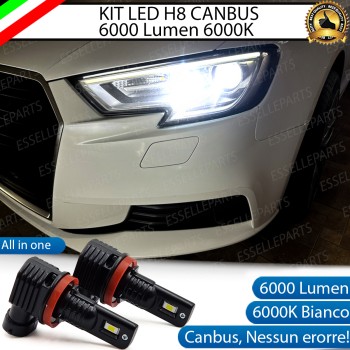 Kit Full LED H8 6000 LUMEN Canbus 6000K Fendinebbia AUDI A3 8V Restyling