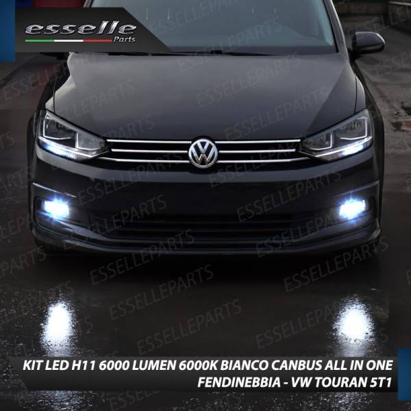 Kit Full LED H11 6000 LUMEN Canbus 6000K Bianco Fendinebbia VW TOURAN 5T1