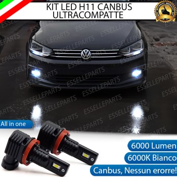 Kit Full LED H11 6000 LUMEN Canbus 6000K Bianco Fendinebbia VW TOURAN 5T1