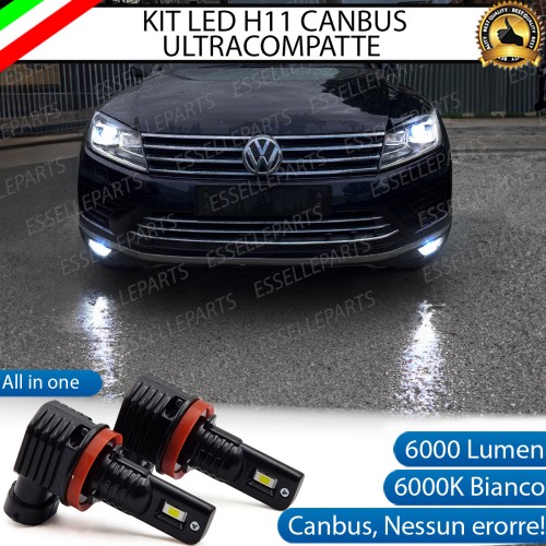 Kit Full LED H11 6000 LUMEN Canbus 6000K Bianco Fendinebbia VW TOUAREG 7P RESTYLING