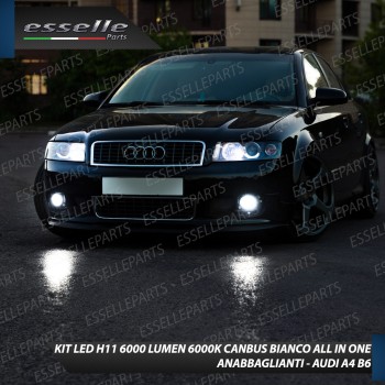 Kit Full LED H11 6000 LUMEN Canbus 6000K Bianco Fendinebbia Audi A4 B6