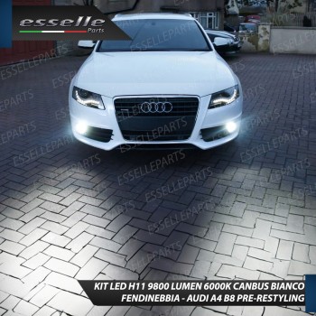 Kit Full LED Fendinebbia H11 9800 Lumen 6000K bianco per AUDI A4 B8 PRE-RESTYLING