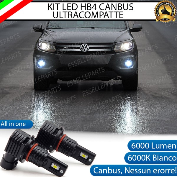 Kit Full LED HB4 6000 LUMEN Canbus 6000K Bianco Fendinebbia per VW TIGUAN MK1 5N