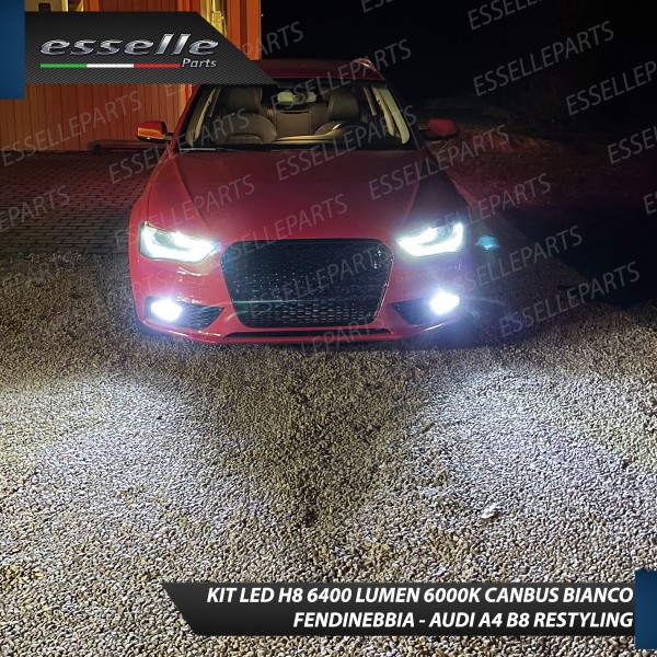 Kit Full LED H8 6400 Lumen 6000K bianco Fendinebbia Audi A4 B8 Restyling