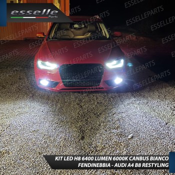Kit Full LED H8 6400 Lumen 6000K bianco Fendinebbia Audi A4 B8 Restyling