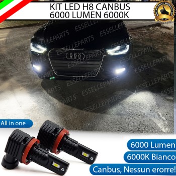 Kit Full LED H8 6000 LUMEN Canbus 6000K Fendinebbia Audi A4 B8 Restyling