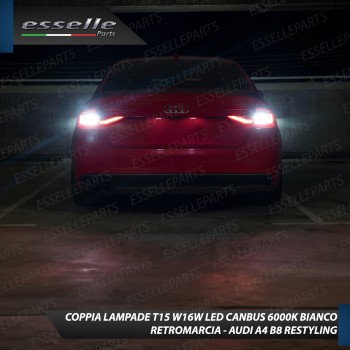 Lampade Retromarcia LED Canbus 6000K bianco Audi A4 B8 Restyling