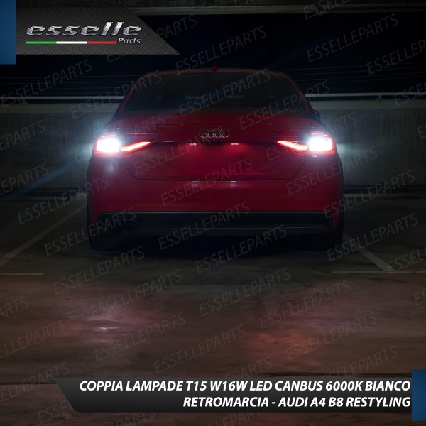 Coppia lampade Retromarcia LED T15 W16W da 13 Led Canbus 6000K Audi A4 B8 Allroad