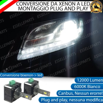 Coppia Lampade D3S LED Da Xenon A LED 12000 Lumen 6000K Audi A5 8T + Sportback