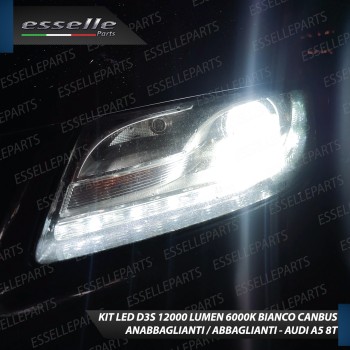Coppia Lampade D3S LED Da Xenon A LED 12000 Lumen 6000K Audi A5 8T + Sportback