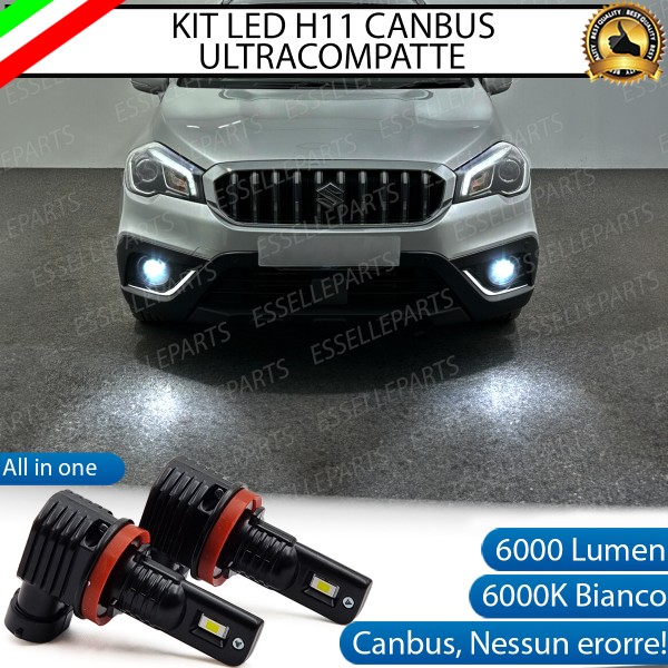 Kit Full LED H11 6000 LUMEN Canbus 6000K Bianco Fendinebbia SUZUKI SX4 S-CROSS