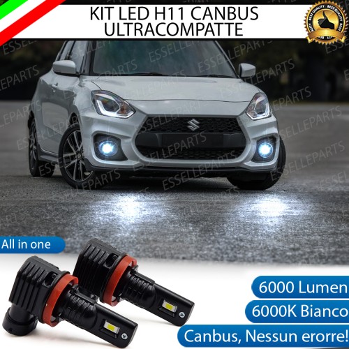 Kit Full LED H11 6000 LUMEN Canbus 6000K Bianco Fendinebbia SUZUKI SWIFT MK6