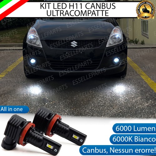 Kit Full LED H11 6000 LUMEN Canbus 6000K Bianco Fendinebbia SUZUKI SWIFT MK5