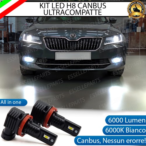 Kit Full LED H8 6000 LUMEN Canbus 6000K Fendinebbia per SKODA SUPERB MK3