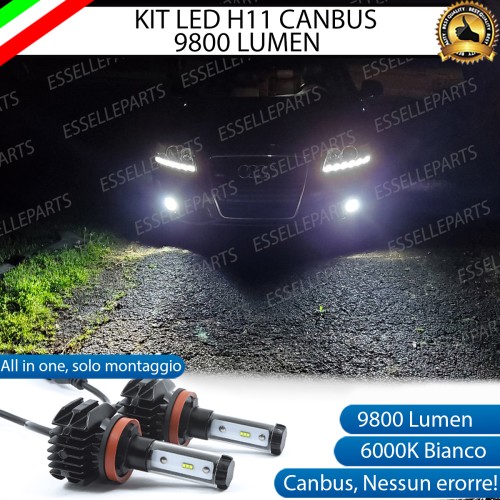 Kit Full LED Fendinebbia H11 9800 Lumen 6000K bianco per AUDI A6 C6 dal 2009 in poi