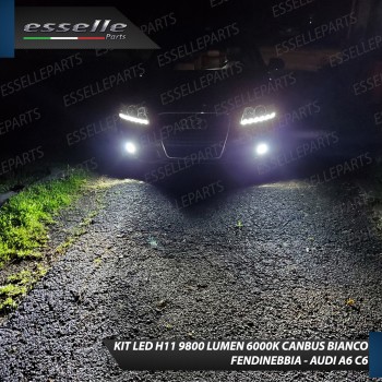 Kit Full LED Fendinebbia H11 9800 Lumen 6000K bianco per AUDI A6 C6 dal 2009 in poi Kit Full LED Fendinebbia H11 9800 Lumen 6000K bianco per AUDI A6 C6 dal 2009 in poi