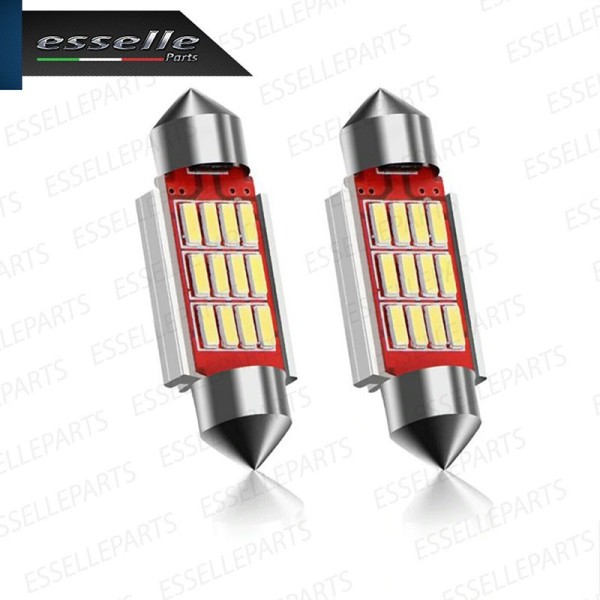 Coppia lampade siluro 12 LED Targa Canbus 6000K per Audi A6 C6