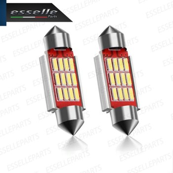 Coppia lampade siluro 12 LED Targa Canbus 6000K per Audi A6 C6 Coppia lampade siluro 12 LED Targa Canbus 6000K per Audi A6 C6