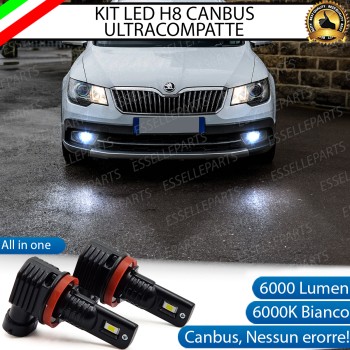 Kit Full LED H8 6000 LUMEN Canbus 6000K Fendinebbia SKODA SUPERB MK2 Kit Full LED H8 6000 LUMEN Canbus 6000K Fendinebbia SKODA SUPERB MK2