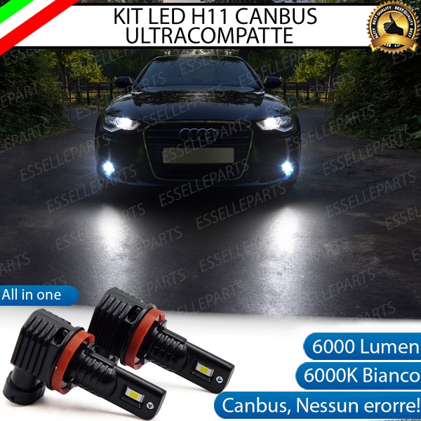 Kit Full LED H11 6000 LUMEN Canbus 6000K Bianco Fendinebbia Audi A6 C7