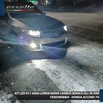 Kit Full LED H11 6000 LUMEN Canbus 6000K Bianco Fendinebbia HONDA ACCORD 7G