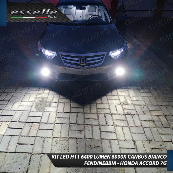 Kit Full LED H11 6400 LUMEN Canbus 6000K Bianco Fendinebbia HONDA ACCORD 7G