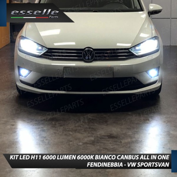 Kit Full LED H11 Slim Per VW Sportsvan Fino al 2016 Fendinebbia 6000 Lumen 6000K