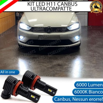 Kit Full LED H11 Slim Per VW Sportsvan Dal 2017 Fendinebbia 6000 Lumen 6000K