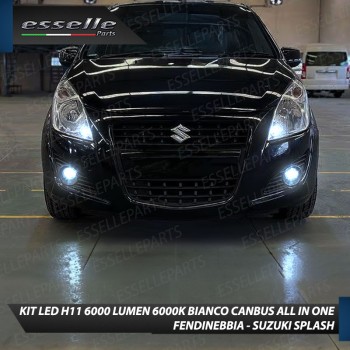 Kit Full LED H11 6000 LUMEN Canbus 6000K Bianco Fendinebbia SUZUKI SPLASH