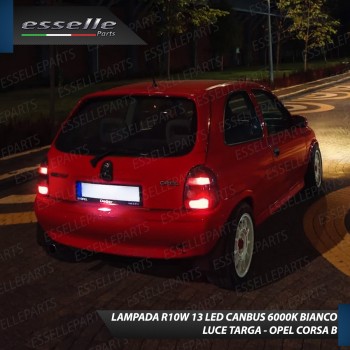 Lampada R10W Led Targa Opel Corsa B (non station wagon) 6000k Bianco Ghiaccio Canbus 13 Led Lampada R10W Led Targa Opel Corsa B (non station wagon) 6000k Bianco Ghiaccio Canbus 13 Led