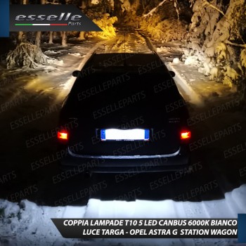 Luci Targa 5 LED Canbus 6000K per Opel Astra G (station wagon) Luci Targa 5 LED Canbus 6000K per Opel Astra G (station wagon)