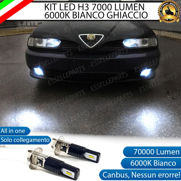 Kit Full LED H3 7000 Lumen Fendinebbia Alfa Romeo 146