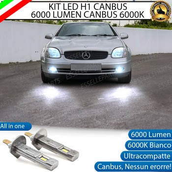 Kit Full LED coppia H1 6000 LUMEN Fendinebbia per MERCEDES SLK R170 FINO AL 2000