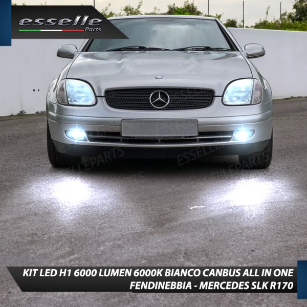 Kit Full LED coppia H1 6000 LUMEN Fendinebbia per MERCEDES SLK R170 FINO AL 2000