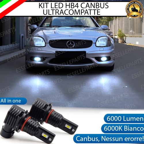 Kit Full LED HB4 6000 LUMEN Canbus 6000K Bianco Fendinebbia per MERCEDES SLK R170 DAL 2001