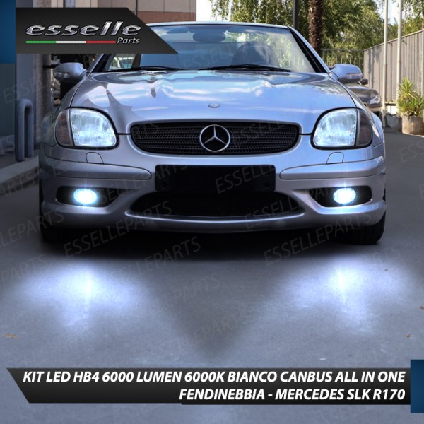 Kit Full LED HB4 6000 LUMEN Canbus 6000K Bianco Fendinebbia per MERCEDES SLK R170 DAL 2001
