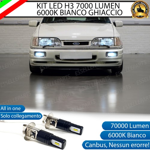 Kit Full LED H3 7000 Lumen Fendinebbia per FORD SIERRA MK2